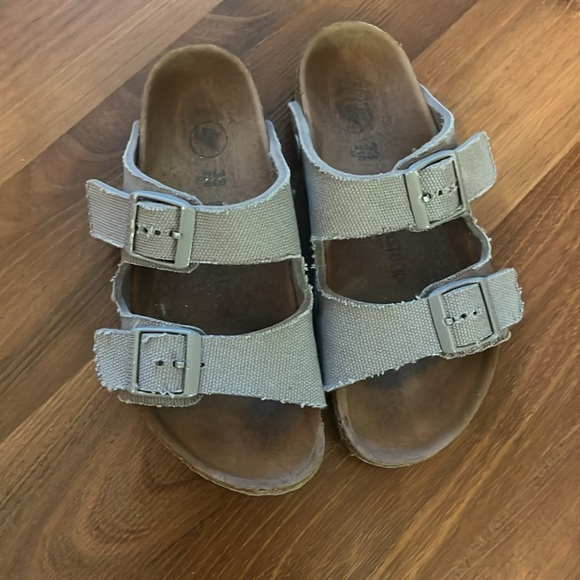 Birkenstock Kids' Arizona Canvas Slide Sandal Size 33 - Picture 4 of 6